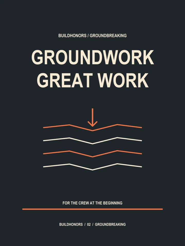Groundwork Great Work artwork preview on charcoal