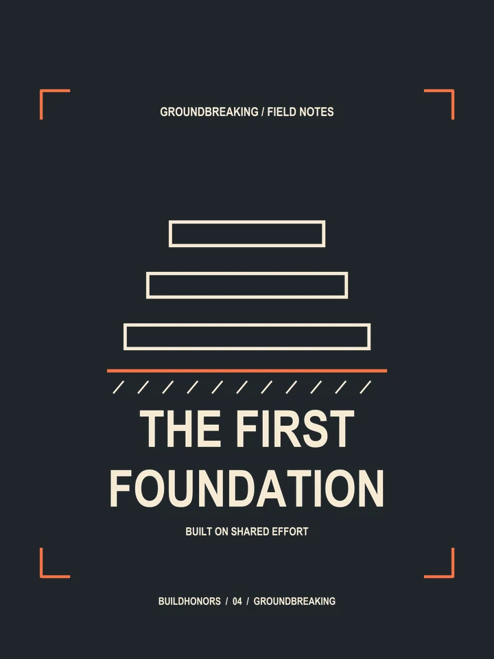 The First Foundation artwork preview on charcoal